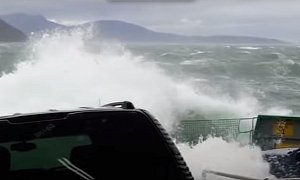 Incredible Footage of Sunday's Windstorm on Board of a Ferry
