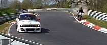 Incredibly Lucky Rider Smashes into the Guardrail at the Ring, Remains Upright