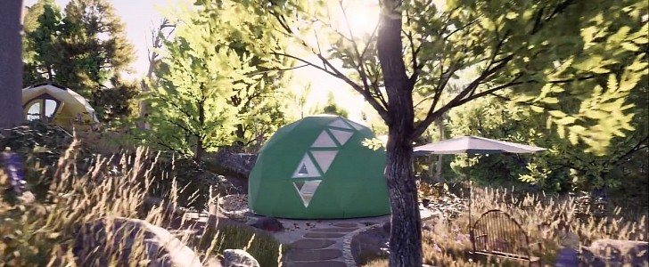 The Geoship dome home has an unusual shape and it's made of bioceramic