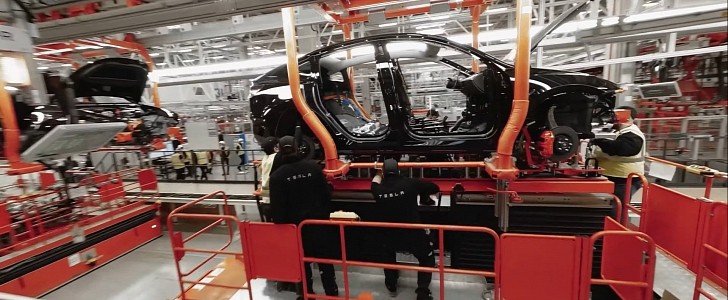 Tesla Giga Berlin's production line
