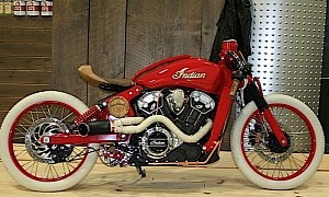 Indian Scout Boardtracker Has Board Racing and Jack Daniel's Written All Over It