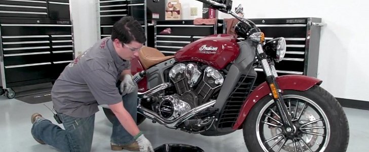 Indian Scout oil change