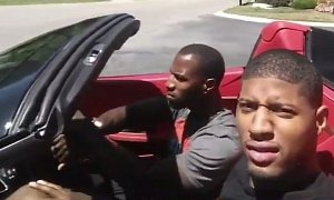 Indiana Pacers’ Paul George Takes First Ride in His Ferrari 458 Spider