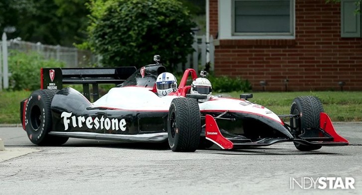 Reggie Wayne Arrives at Training Camp in an IndyCar