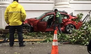 Individual Frozen Red BMW M3 Gets Stolen and Crashed in San Francisco