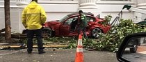 Individual Frozen Red BMW M3 Gets Stolen and Crashed in San Francisco