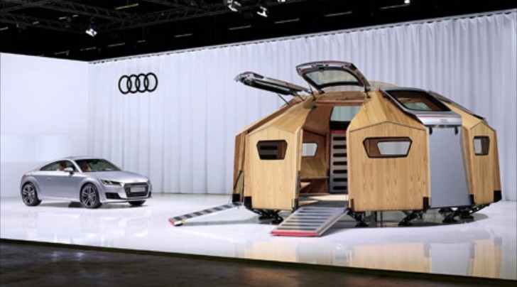 Industrial Designer Builds Polygonal House Using Audi TT Doors