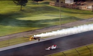 Indycar Driver and Stunt Plane Pilot Take Each Other as Passengers