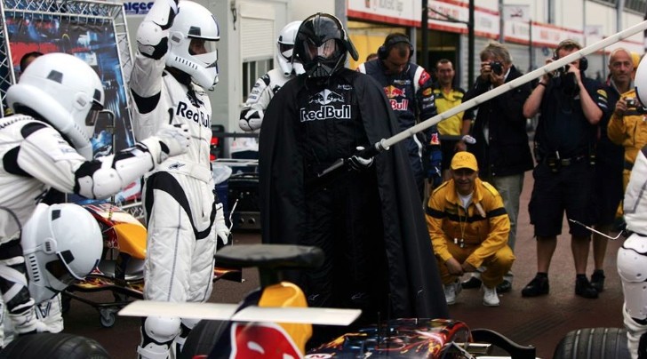 Infiniti Red Bull Crew Dresses as Stormtrooper Clones for Star Wars Day