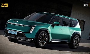 Informal 2024 Kia EV9 Battery-Powered Flagship SUV Gets an Entire Color Palette