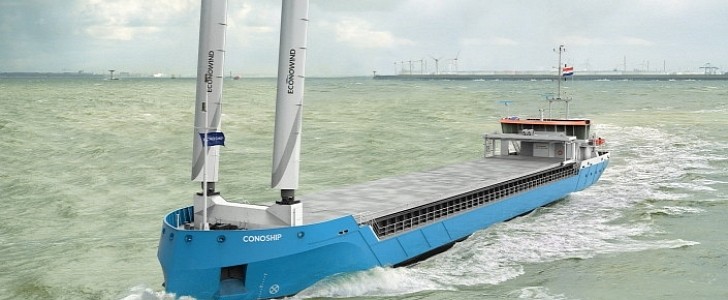 Conoship launched an ingenious cargo vessel with multiple green technologies