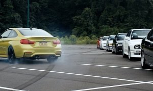 Initiating the BMW M4 into the World took 52 Cars and One Drift