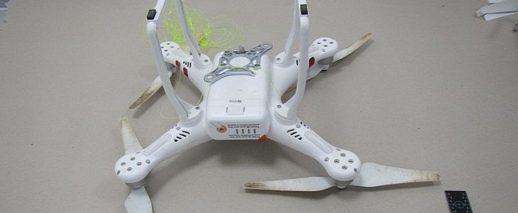One of the drones used by Darren Dunn to fly drugs over the prison walls, to be sold later to inmates