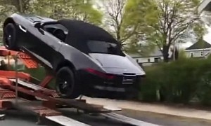 Innocent Nissan GT-R and Silverado Get Sucker-Punched by Trailer-Dropped F-Type