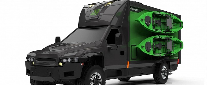 The future Sylvansport and Zeus Electric Chassis RV boasts impressive power and range.