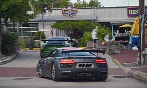 Insane 1,250 HP Audi R8 With Jet Plane Parts Steals the Show at Key West Cars and Coffee