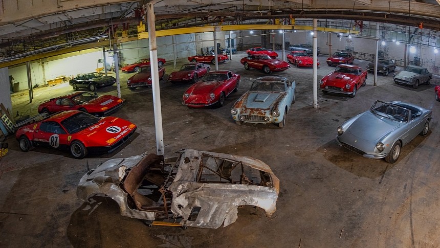 A barn Find of epic proportions - 20 vintage Ferraris go under the hammer this August