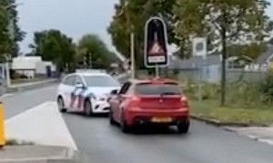 Insane BMW 3-Round Drifting Stunt in a Roundabout Safely Ends in Police Custody