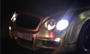 Insane Gold Chrome Wrapped ASI Bentley GT in Dubai