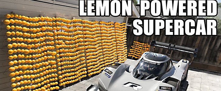 Insane Lemon Battery Used to Power Volkswagen Electric Supercar