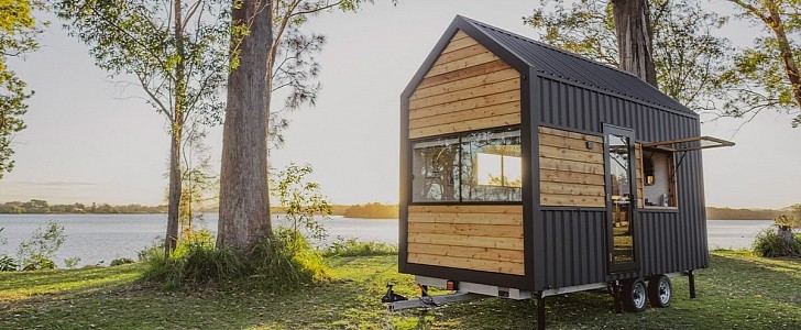 Gunyah is the smallest tiny home designed by Austrialian builder Hauslein