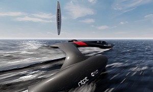 Inspired by Racing Cars, This Futuristic Sailboat Is Ready to Smash the World Speed Record