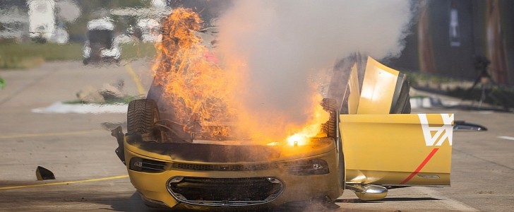Insurer removes Tesla’s battery and uses pyrotechnics to prove EV batteries catch fire