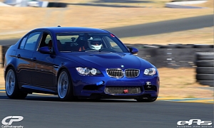 Interlagos Blue BMW E90 M3 Goes Around Sonoma Raceway