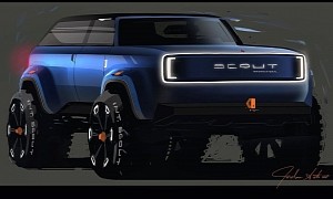 Modern International Harvester Scout Rendered, Shows Electric SUV Styling