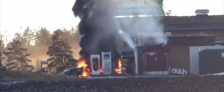 Tesla Model S fire in Norway