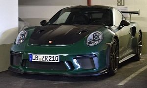Irish Green 2019 Porsche 911 GT3 RS Hits Nurburgring with Lars Kern at the Wheel