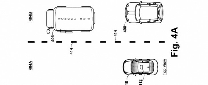Google bus detection patent illustration