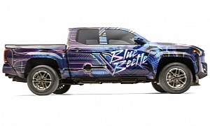 Blue Beetle 2024 Toyota Tacoma Lands at SEMA, Irrespective of Poor Box Office Results