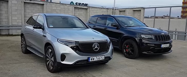 Is the Mercedes EQC faster than a Jeep Grand Cherokee SRT?