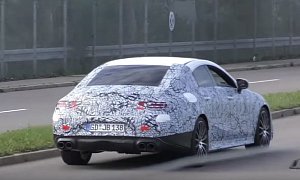 UPDATE: Is This the 2019 Mercedes-AMG CLS63? Prototype Shows Quad Exhaust Tips