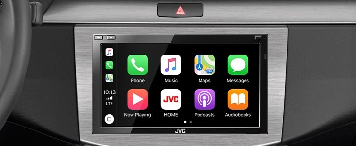 JVC's system comes with a 6.8-inch display