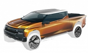 Is This the Electric Chevy Silverado? GM Rendering Shows Futuristic Design