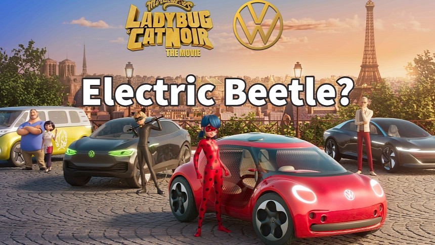 Electric Volkswagen Beetle concept in "Miraculous: Ladybug & Cat Noir – The Movie"