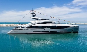 ISA Yachts' 148-Foot Aria SF Superyacht Touches Water for the First Time