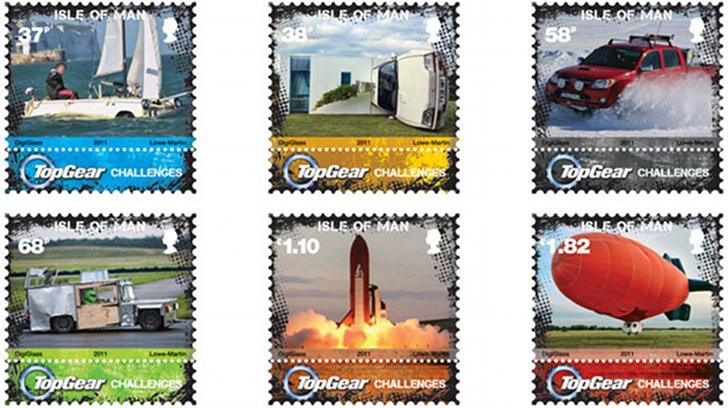 Isle of Man Top Gear Postage Stamps