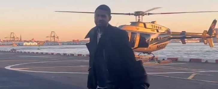 Usher and Private Helicopter