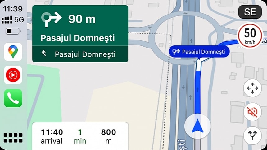 Google Maps on CarPlay