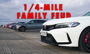 It's an Old-Fashioned 1/4-Mile Family Feud Between These Five Type R Generations
