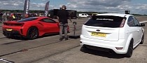 It's Ford v Ferrari in Focus ST and 488 Pista Drag Race – The Winner Takes It All