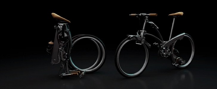 Sadler folding, hubless carbon bike