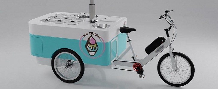 SmartEbike street food vehicle with solar panels