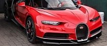 Italian Red Bugatti Chiron Has Screaming Spec, Interior Too