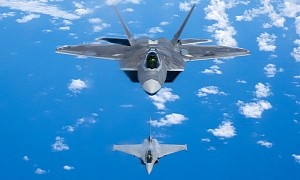 It’s a First: U.S. F-22 Raptor and French F3-R Rafale Fly Together Over Hawaii