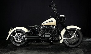 Ivory White Harley-Davidson AOR Has 120-Spoke Wheels, Fat Boy Looks Vintage