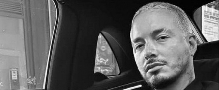 J Balvin Enjoys a Maybach 62 S from the Backseat